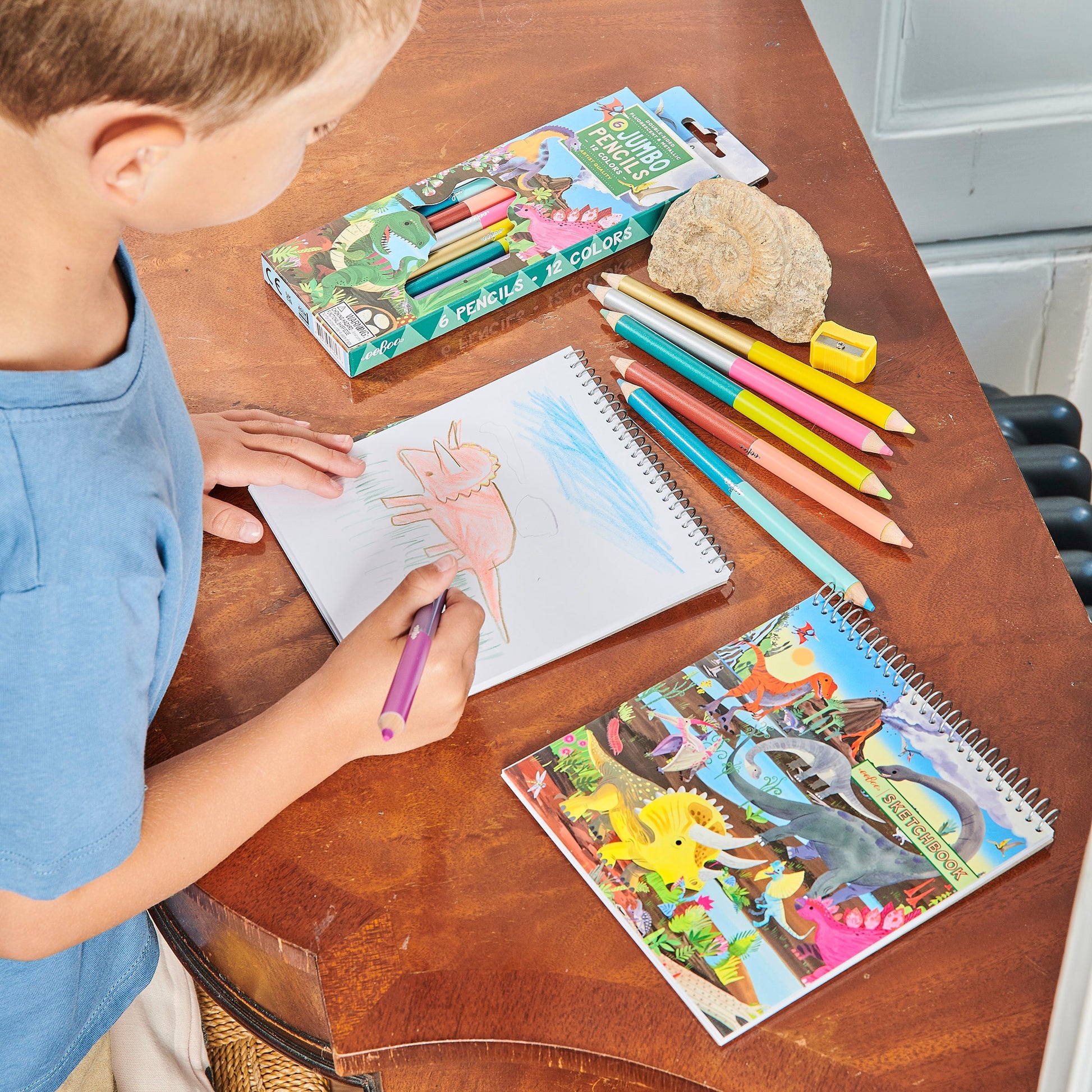 Dinosaur Square Sketchbook by eeBoo | Unique Fun Gifts