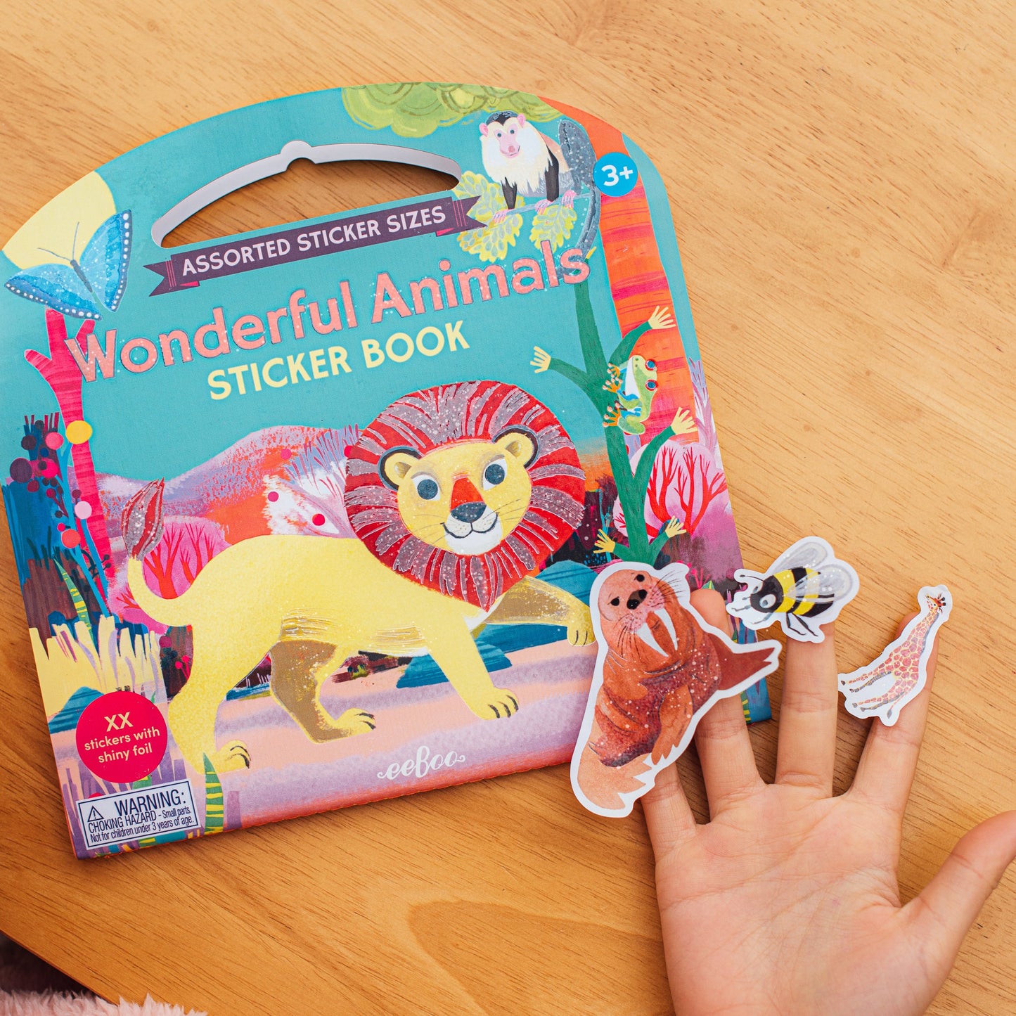 Wonderful Animals Shiny Stickers Book by eeBoo | Unique Fun Gifts