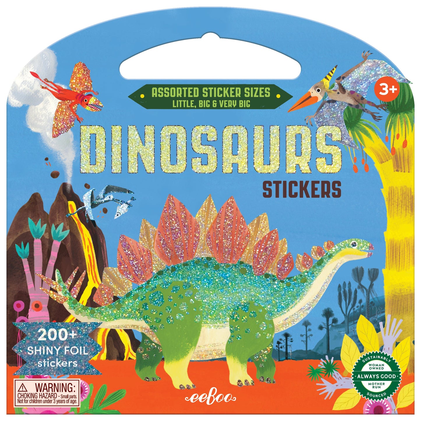 Dinosaurs Shiny Sticker Book by eeBoo | Unique Fun Gifts