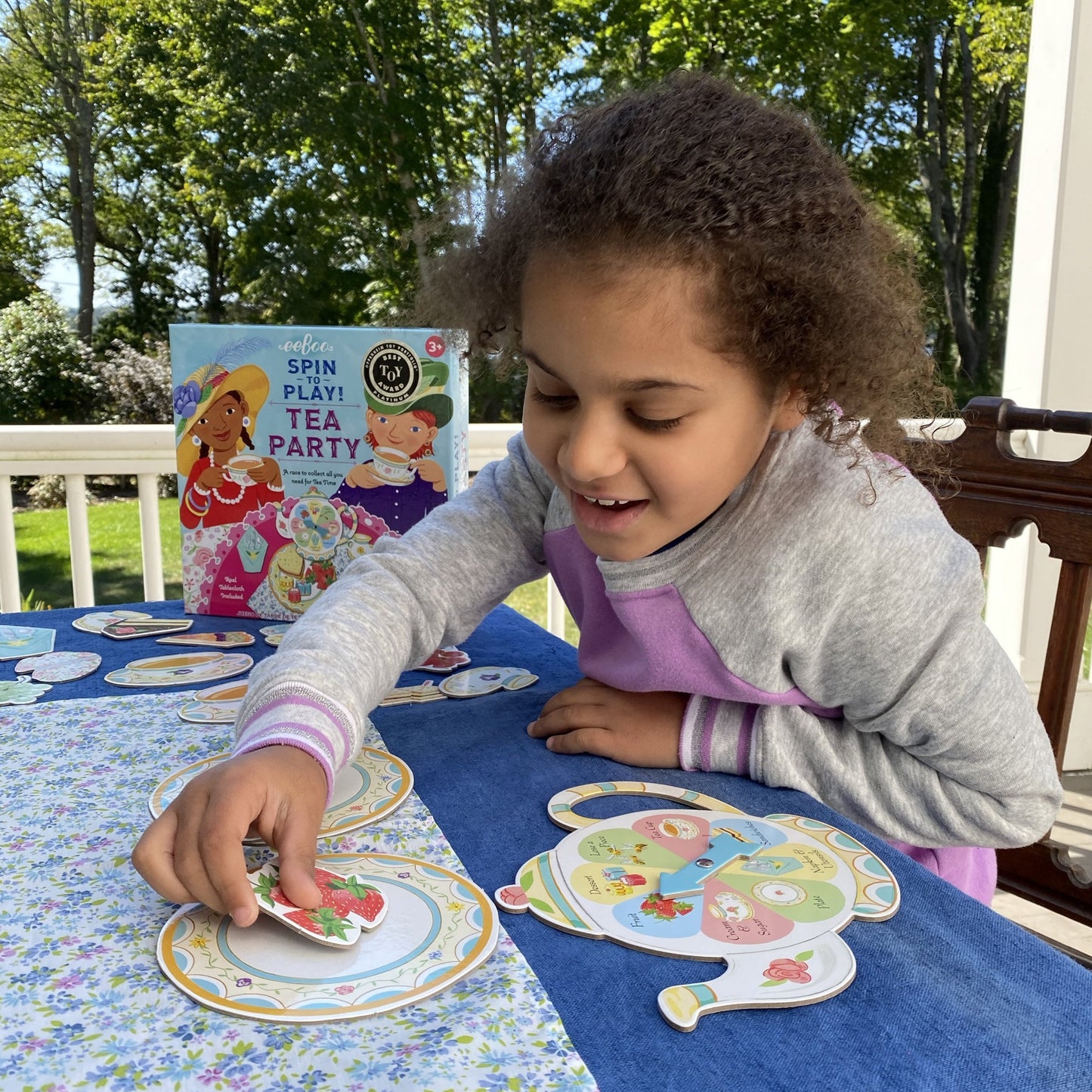 Tea Cup Party Set Spinner Award Winning Game by eeBoo| Unique and Fun Gifts for Pre School Kids 3+