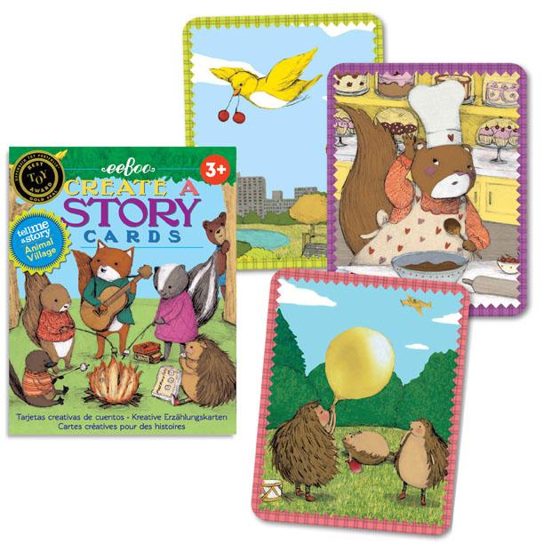 Animal Village Create and Tell Me A Story Cards eeBoo Fun for Kids 3+