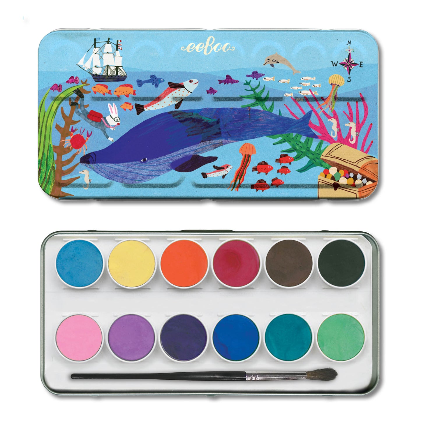 In the Sea Watercolors and Pad Bundle | Gifts by eeBoo
