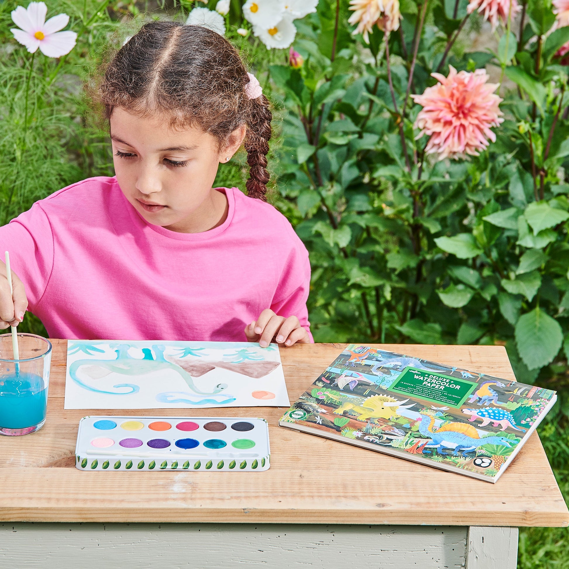 Dinosaur Watercolor Pad by eeBoo | Unique Fun Gifts