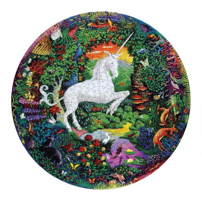 Unicorn Garden 500 Piece Round Puzzle | Fun Unique Gifts for Women