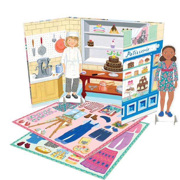 Baker and Painter Paper Dolls Reusable Set eeBoo