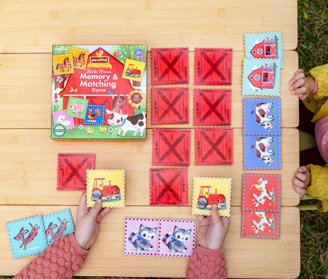 Preschool Little Farm Memory & Matching Game packaging. Pre-School Little Farm Matching Game