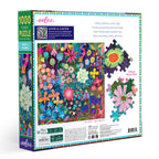 Eeboo 1000-piece puzzle box with colorful floral design. Seeds & Flowers 1000 Piece Puzzle by eeBoo | Unique Beautiful Gifts