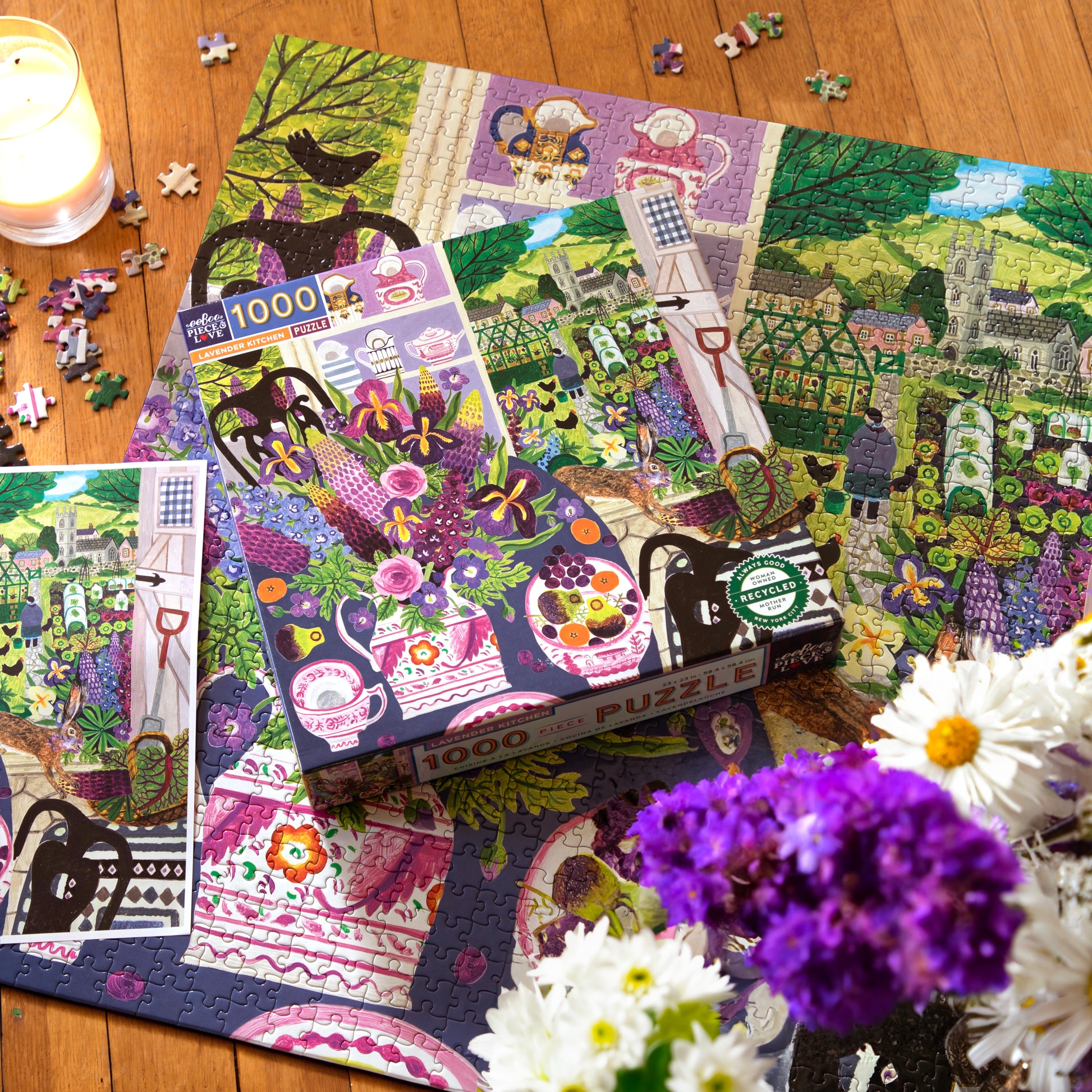 lavender flower puzzle Lavender Purple Kitchen 1000 Piece Jigsaw Puzzle