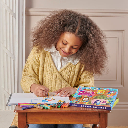 Yumi's Mushroom House 36 Oil Pastels by eeBoo | Unique Fun Gifts