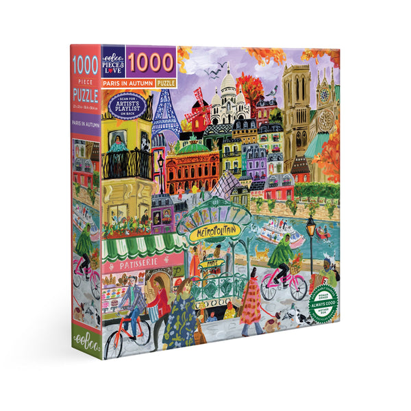 Paris in Autumn 1000 Piece Puzzle by eeBoo | Unique Beautiful Gifts