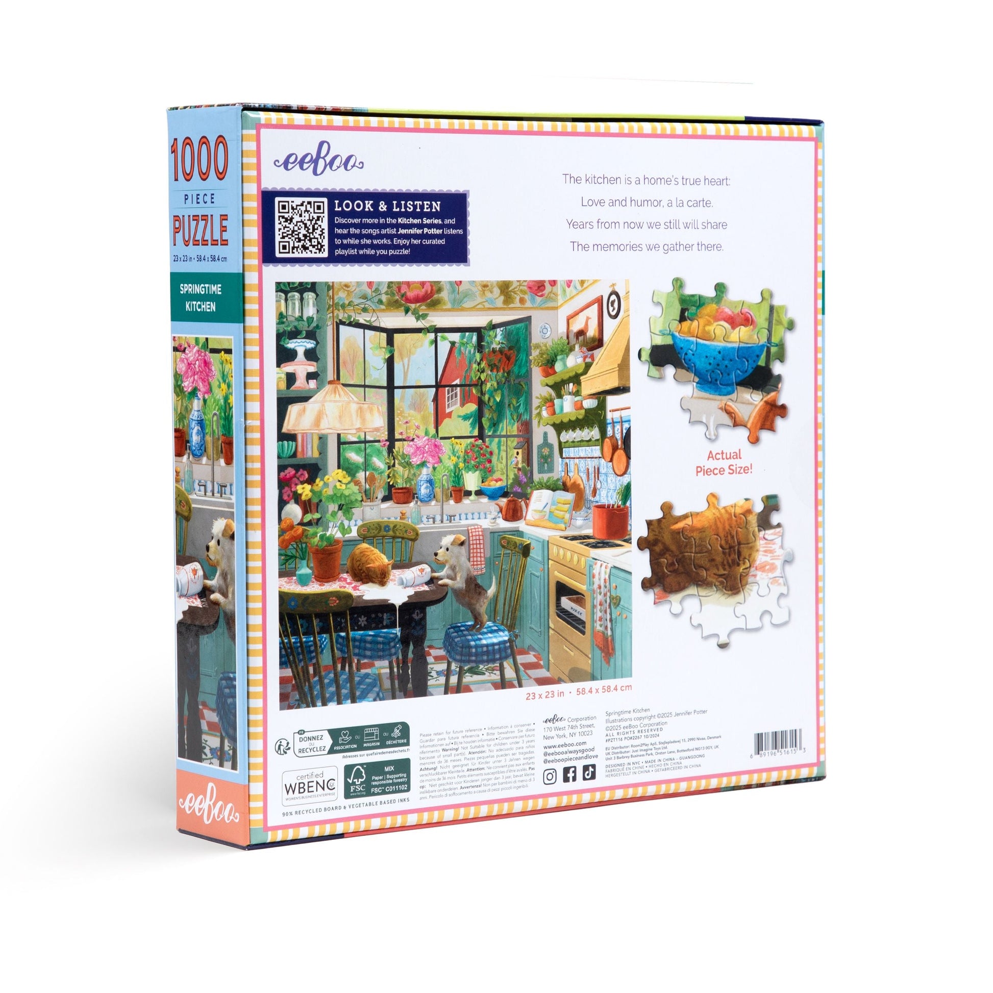 Springtime Kitchen 1000 Piece Jigsaw Puzzle by eeBoo | Unique Beautiful Gifts