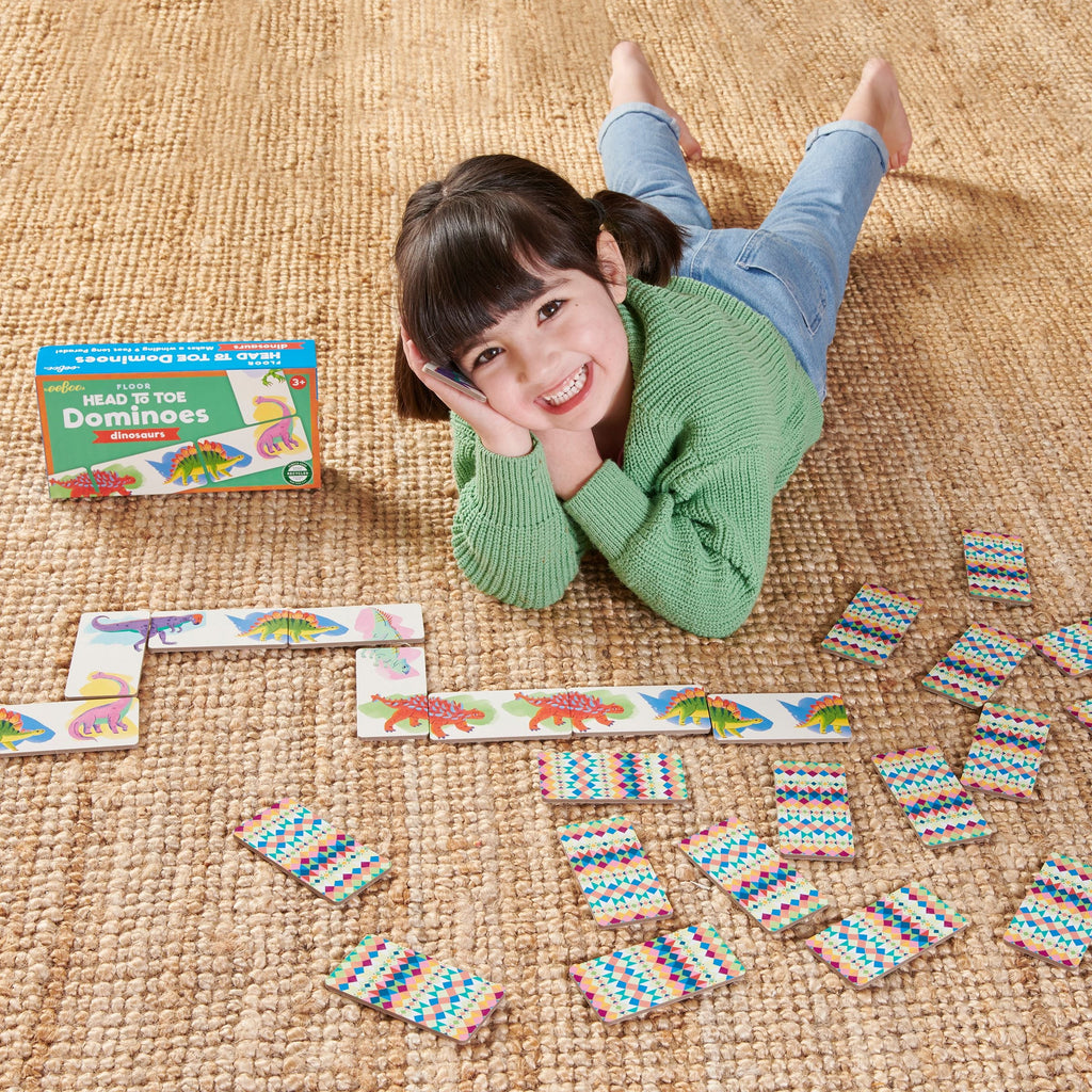 Dinosaur Head to Toe Dominoes by eeBoo | Unique Fun Gifts