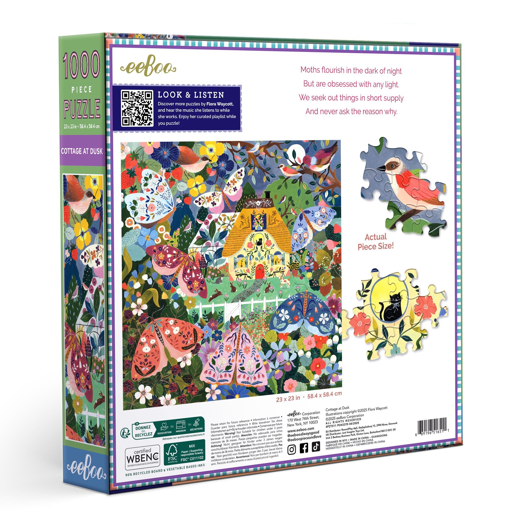 Cottage Mills Tappetino Puzzle 61x91 Cm - 6 Pezzi Intrecciabili Con Valigetta Inclusa