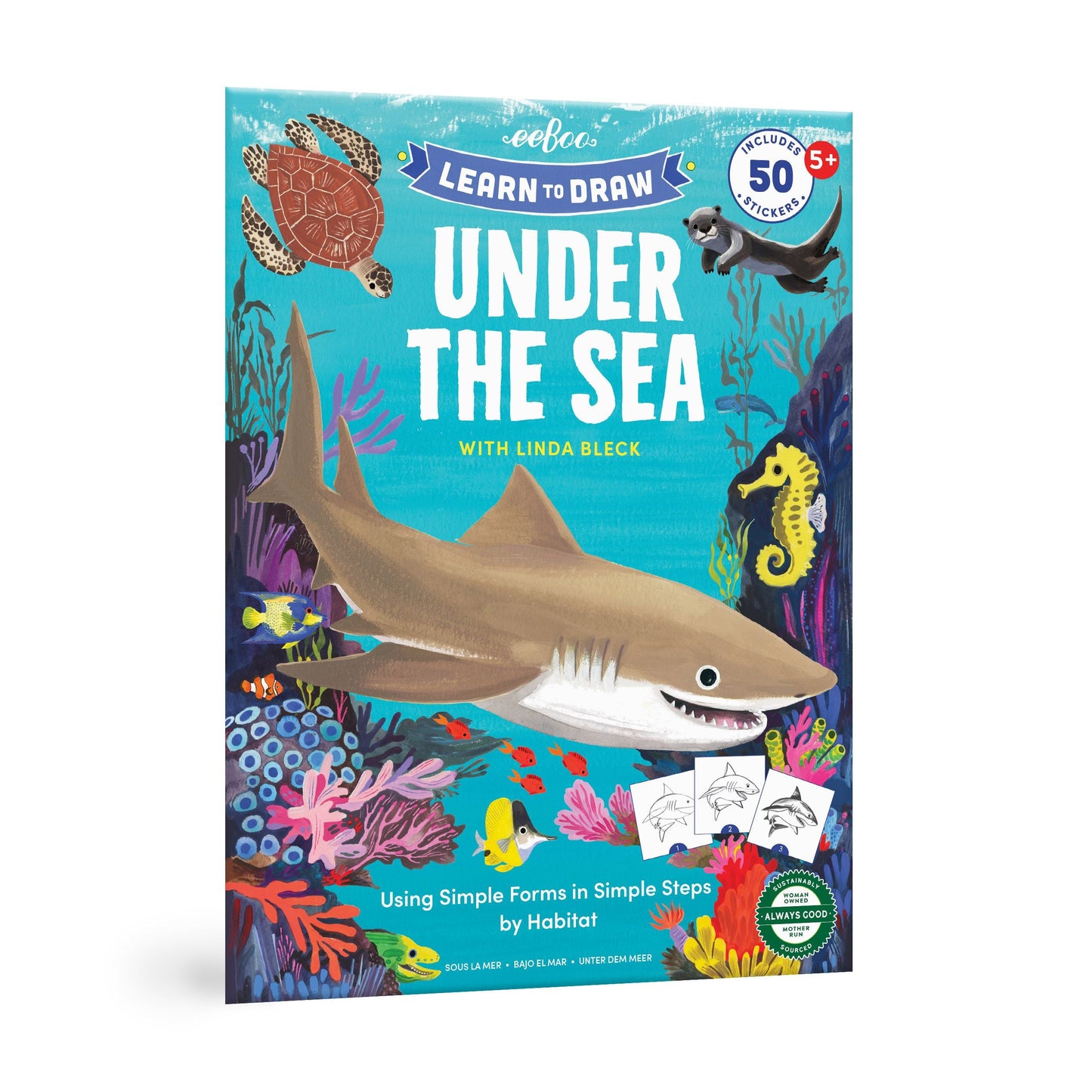 Learn to Draw Under the Sea Art Book by eeBoo | Gifts for Age 5+