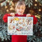 Winter Sleigh Ride 20 Piece Puzzle by eeBoo | Unique Fun Gifts