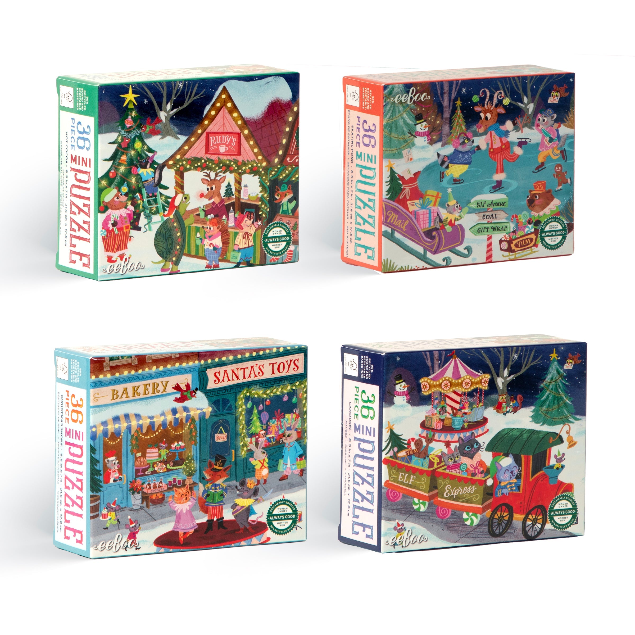 Christmas Village Mini Puzzle Assortment (16)