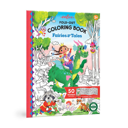 Fold-Out Coloring Book - Fairies and Tales by eeBoo | Unique Fun Gifts