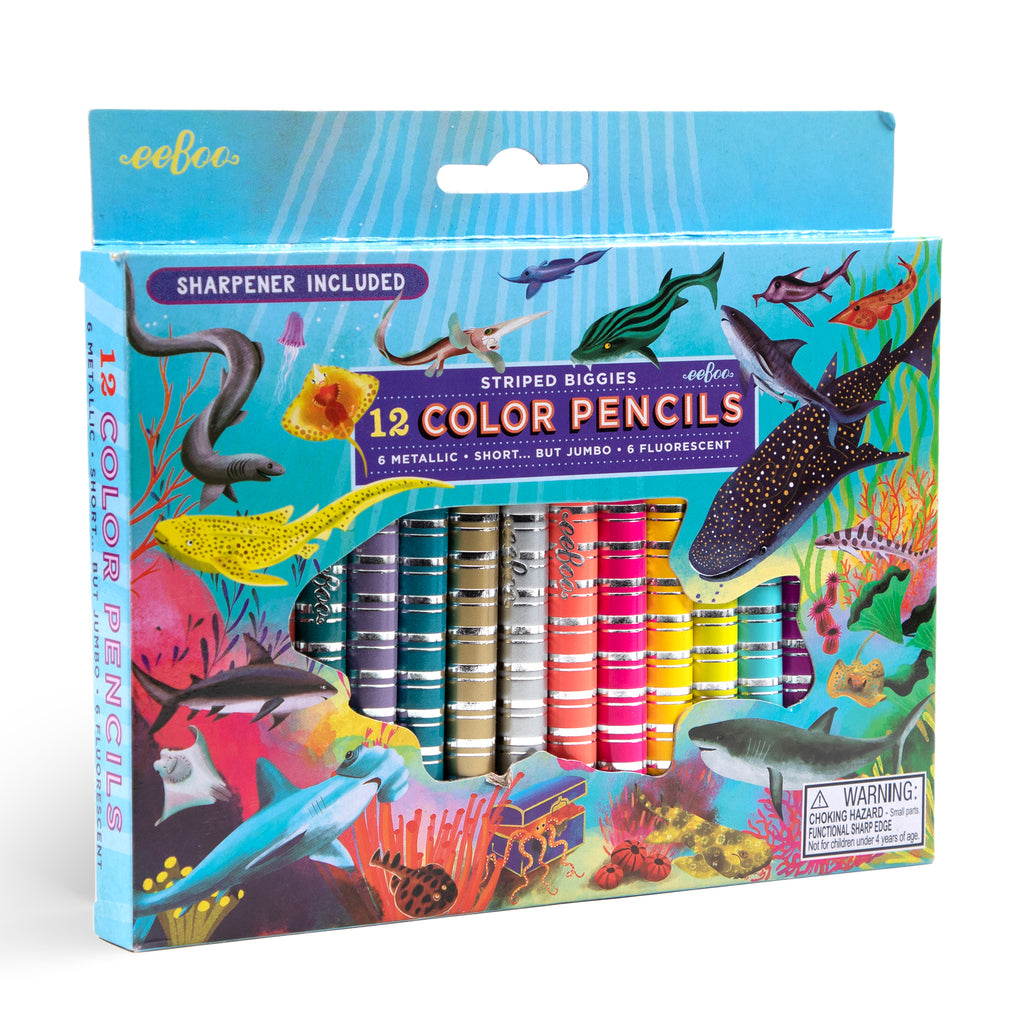 Shark 12 Special Biggie Pencil Assortment | Unique Great Gifts for Kids & Adults