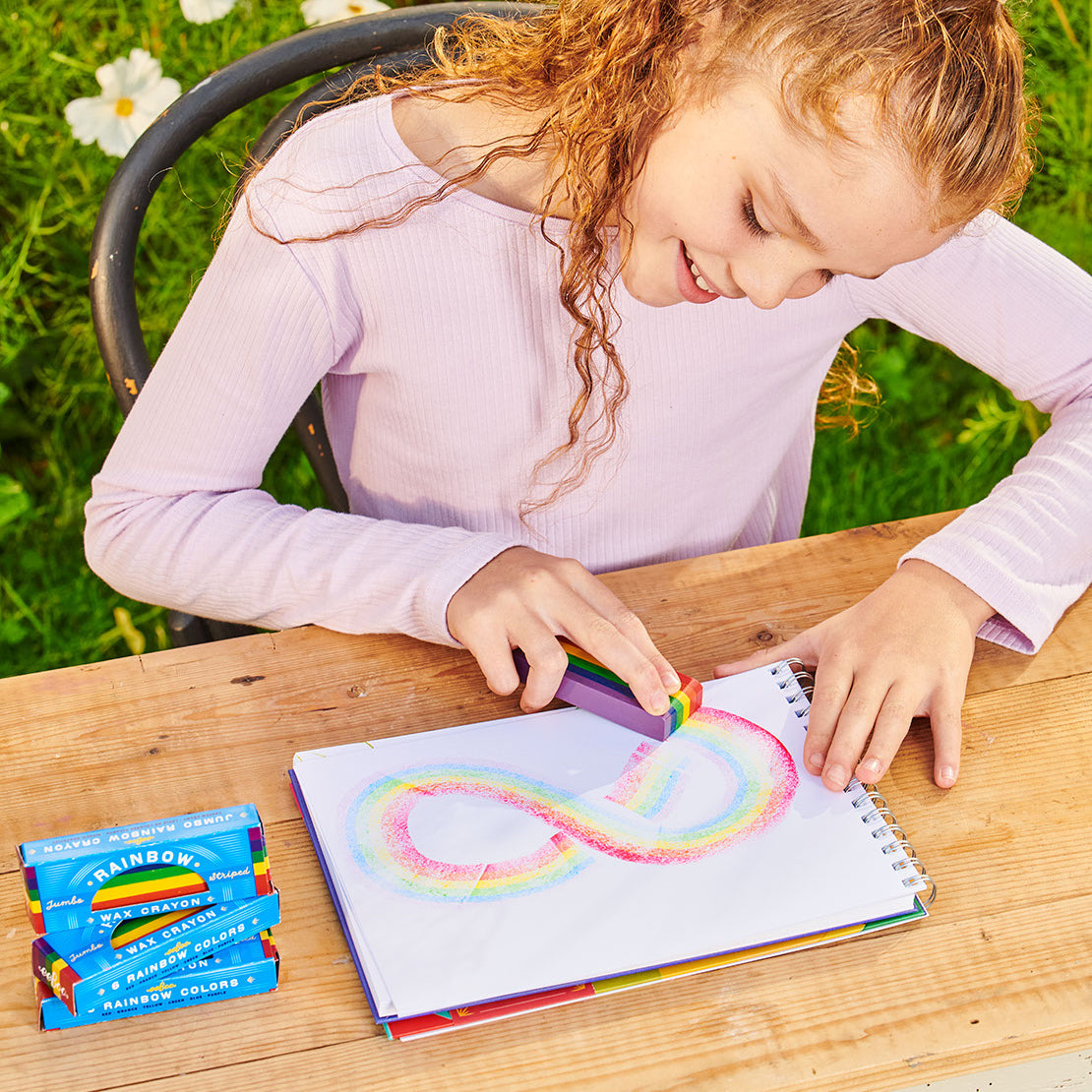 Rainbow Jumbo Crayon Assortment by eeBoo | Unique Fun Gifts