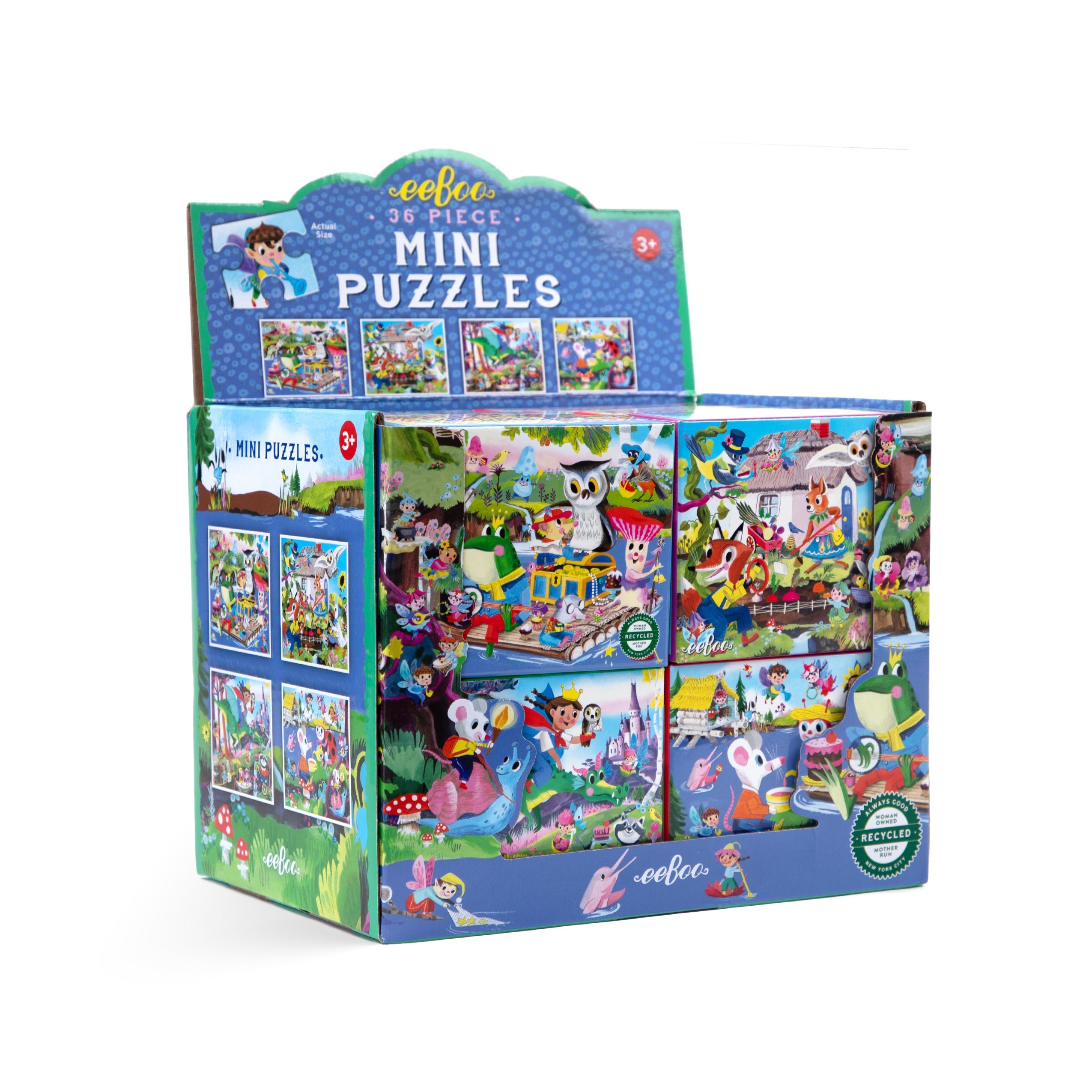 Fairies & Tales Mini Puzzle Assortment by eeBoo | Unique Fun Gifts