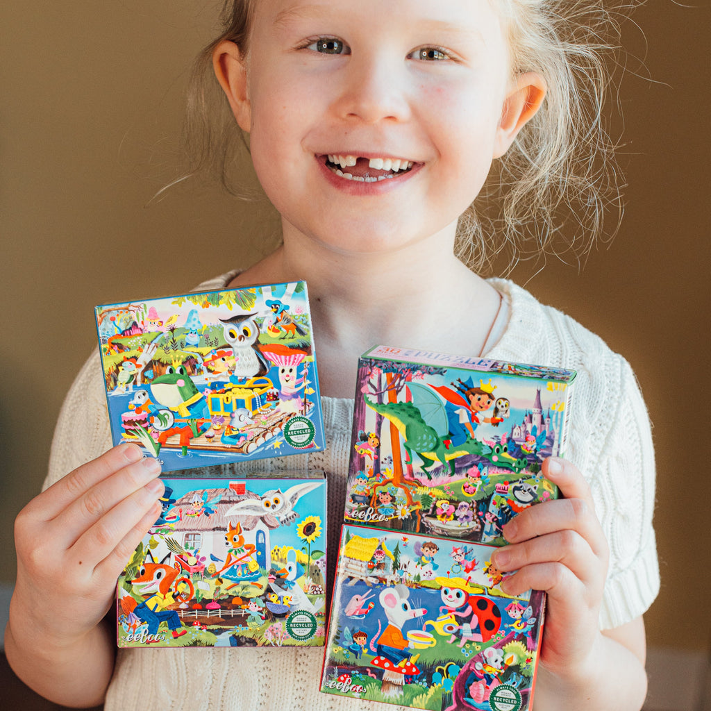 Fairies & Tales Mini Puzzle Assortment by eeBoo | Unique Fun Gifts