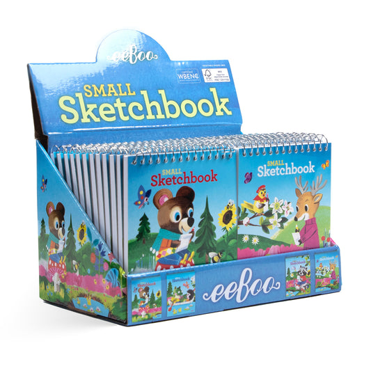 Small Sketchbook Woodland Friends Assortment (24 units) Unique Birthday Party Favors