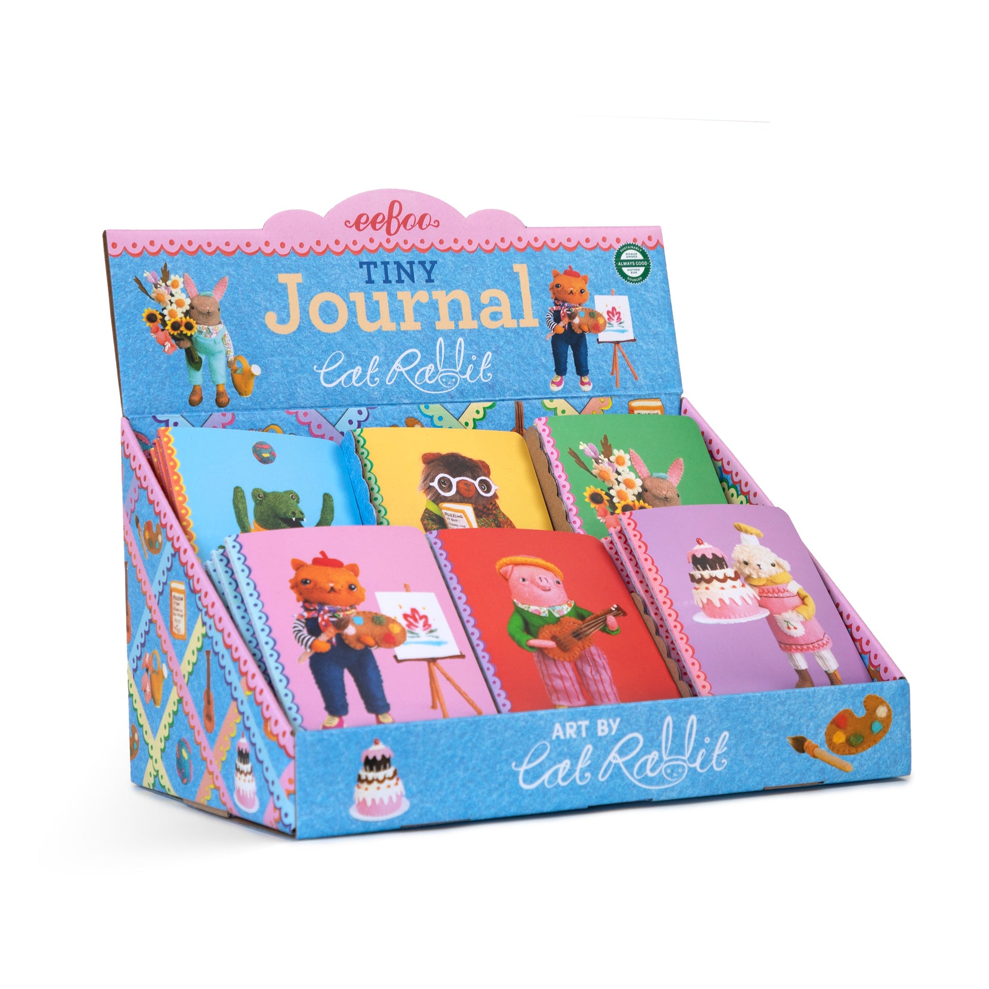 Cat Rabbit Tiny Journal Assortment by eeBoo | Unique Fun Gifts