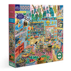 Jigsaw puzzle box with a colorful illustration of a Victorian kitchen scene. Victorian Kitchen 1000 Piece Puzzle by eeBoo | Unique Beautiful Gifts