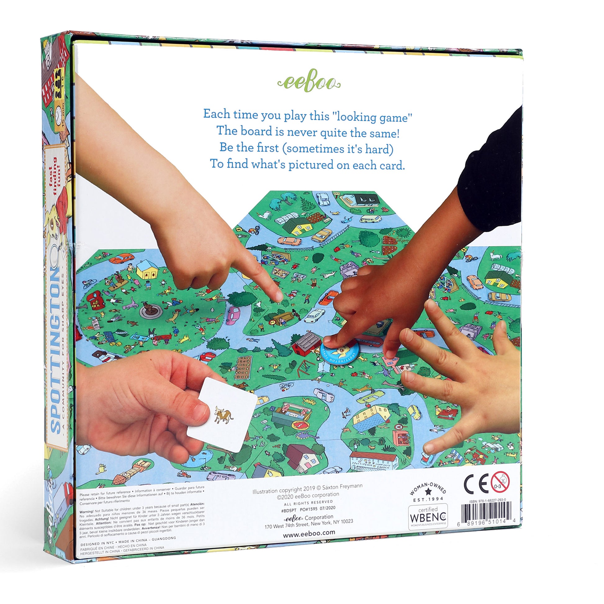 Spottington Seek and Find Award Winning Board Game eeBoo for Kids Ages 5+