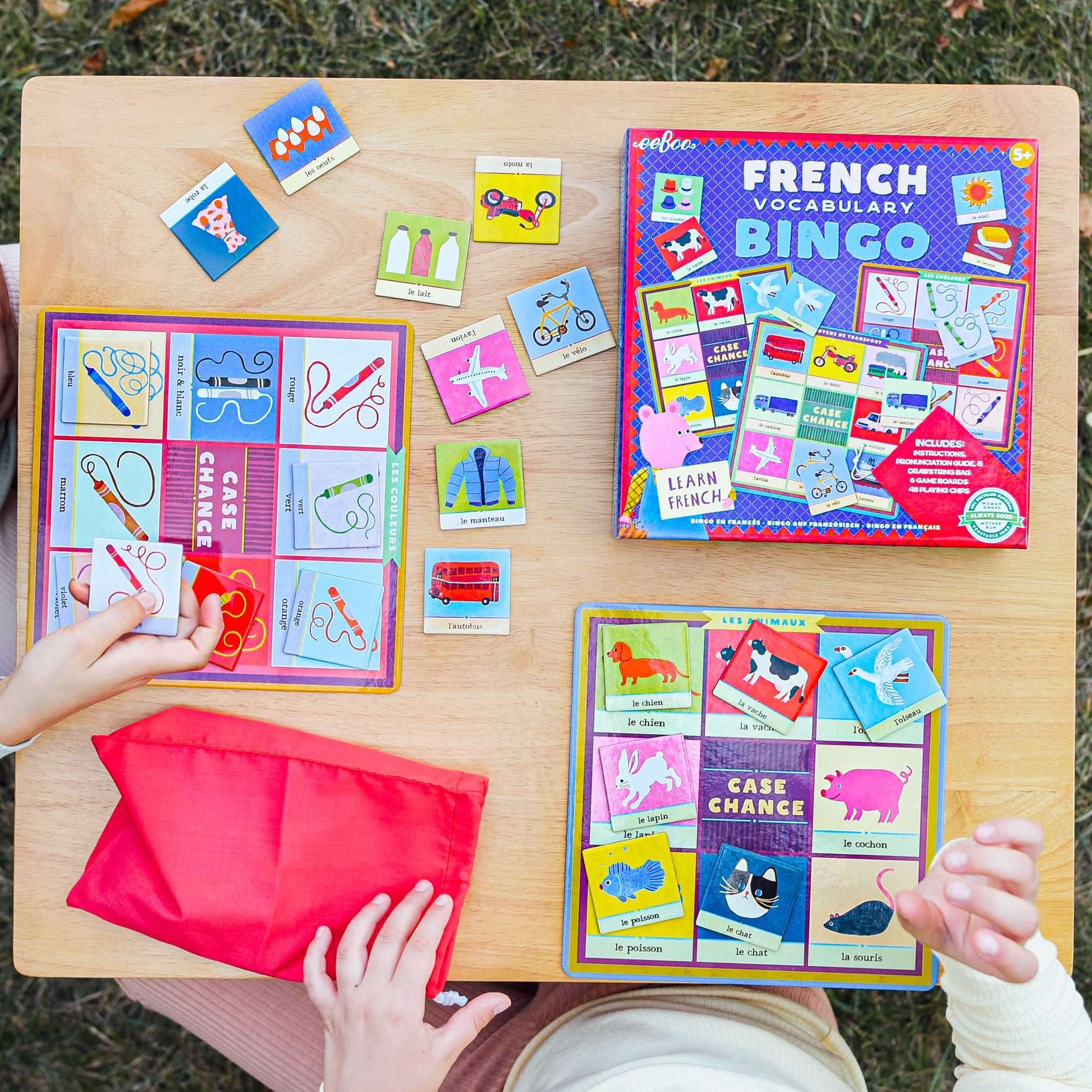 French Bingo Language Award Winning Game by eeBoo | Great Educational Gifts for Elementary Kids 5+