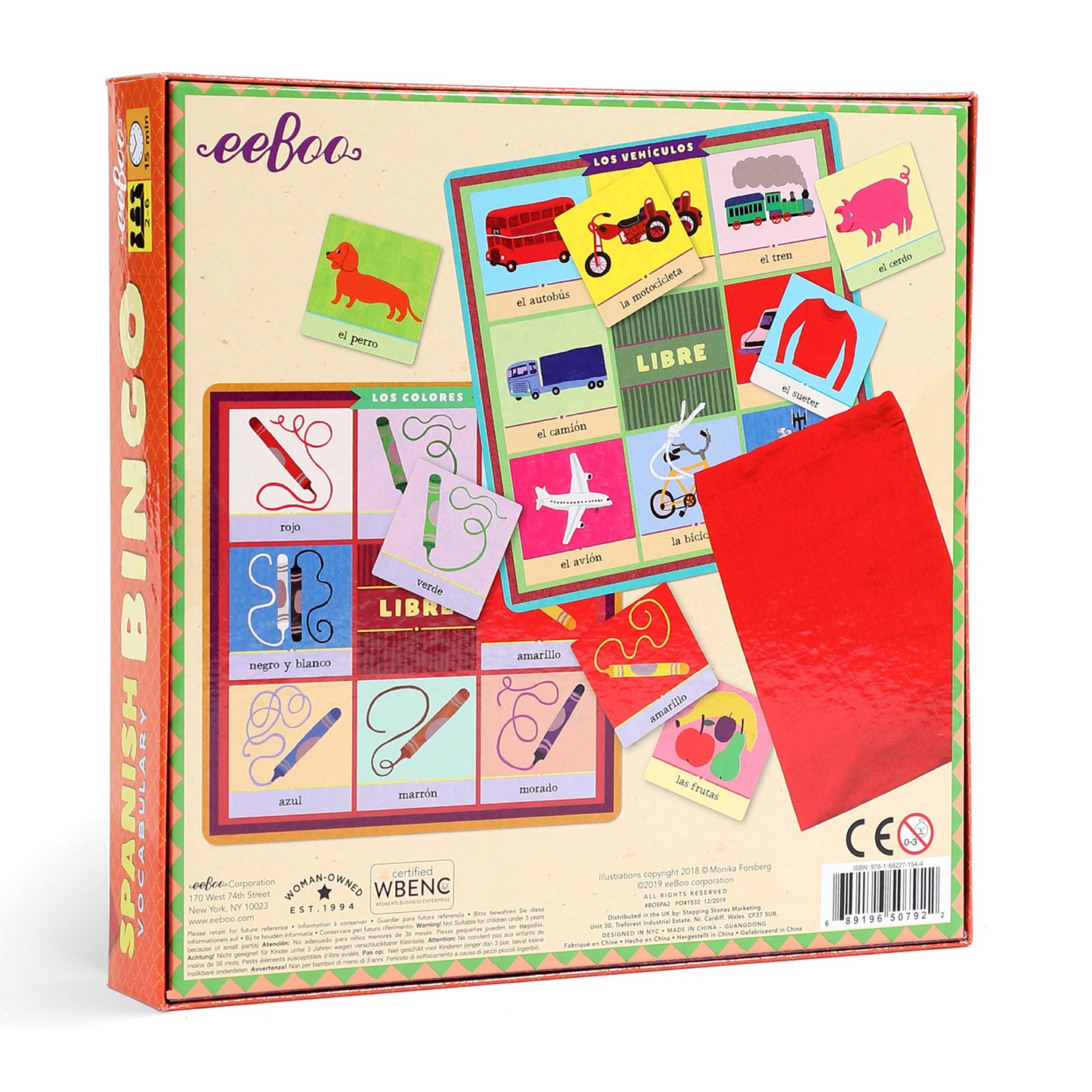 Spanish Bingo Language Award Winning Game by eeBoo | Great Educational Gifts for Elementary Kids 5+