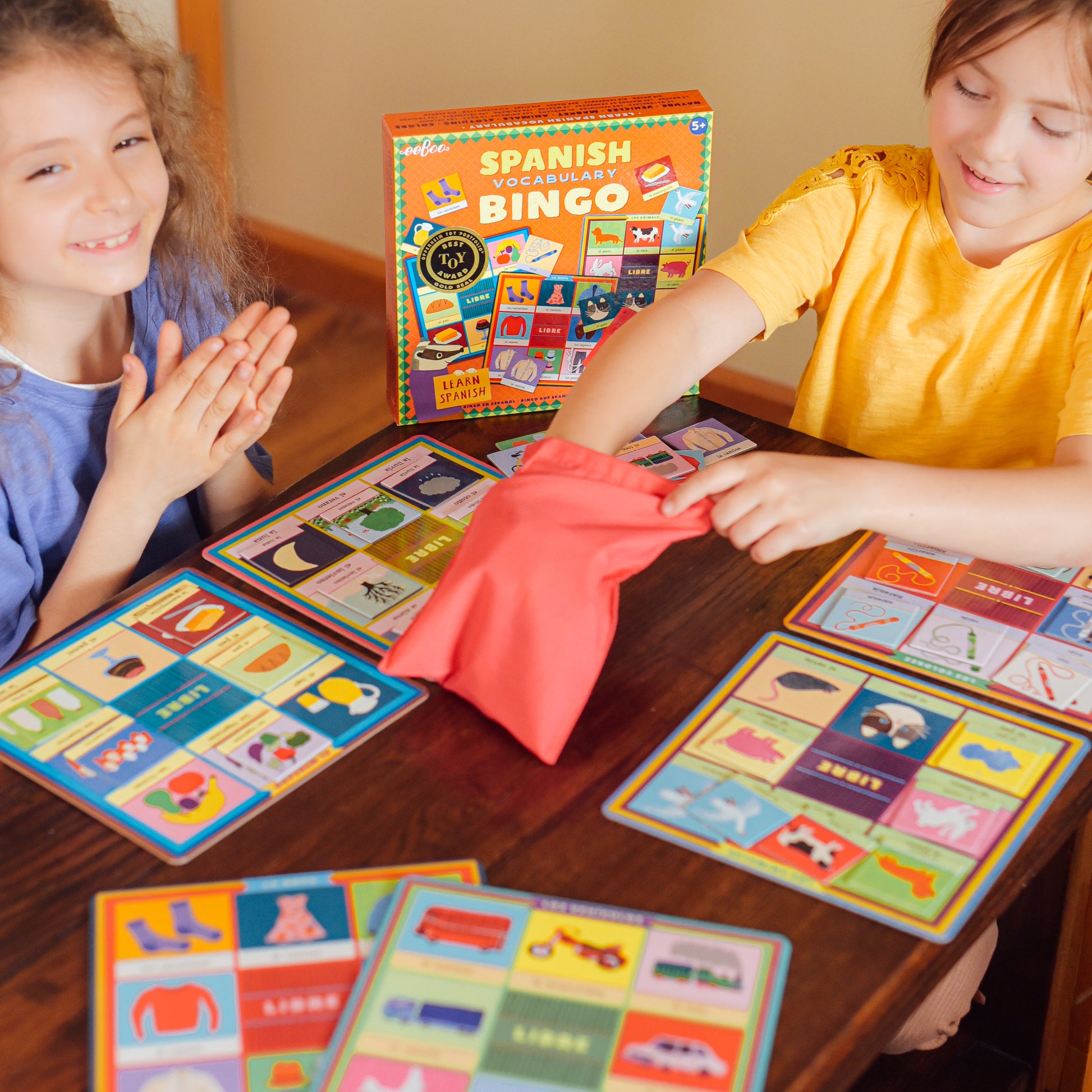 Spanish Bingo Language Award Winning Game by eeBoo | Great Educational Gifts for Elementary Kids 5+