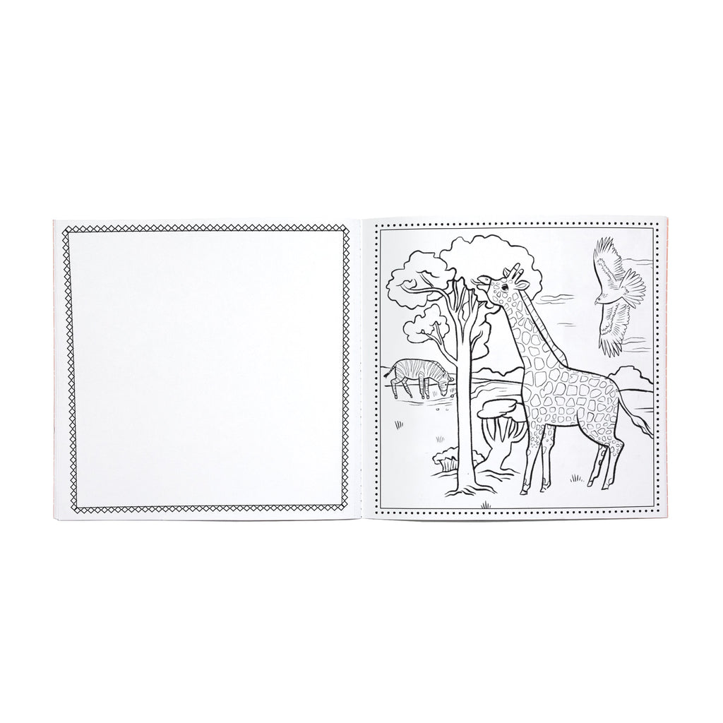 Wild Animals Square Coloring Book