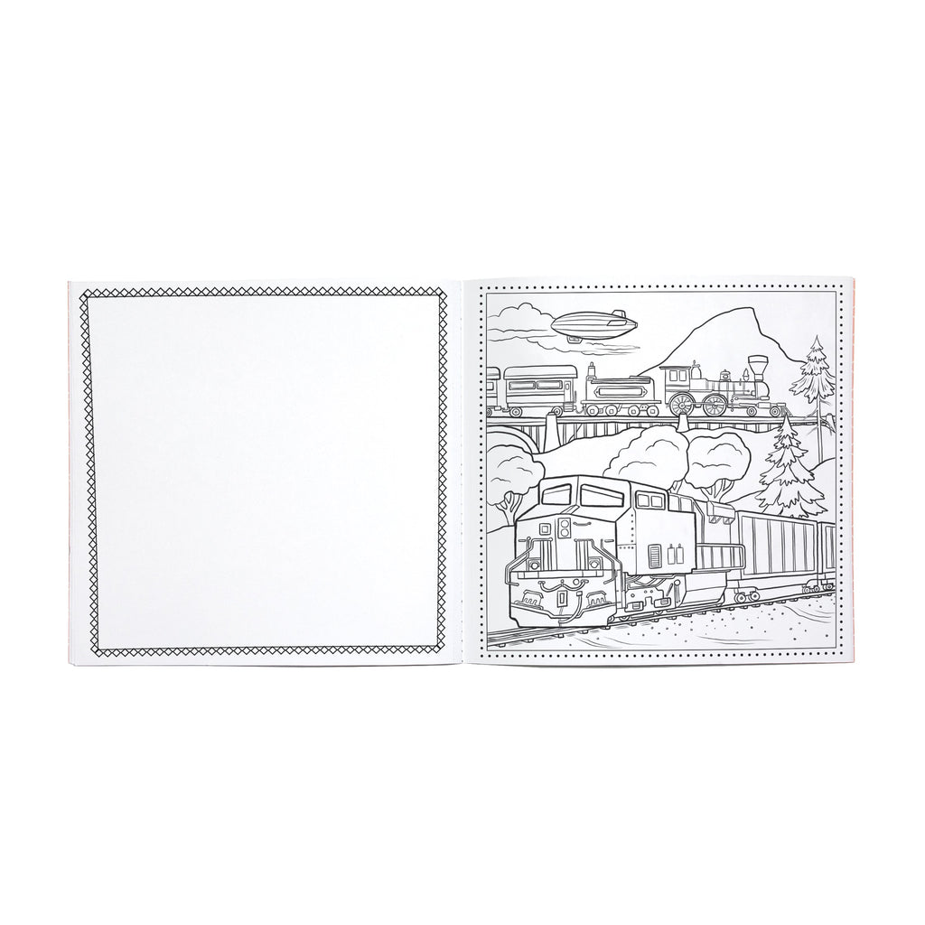 Construction Vehicles Square Coloring Book