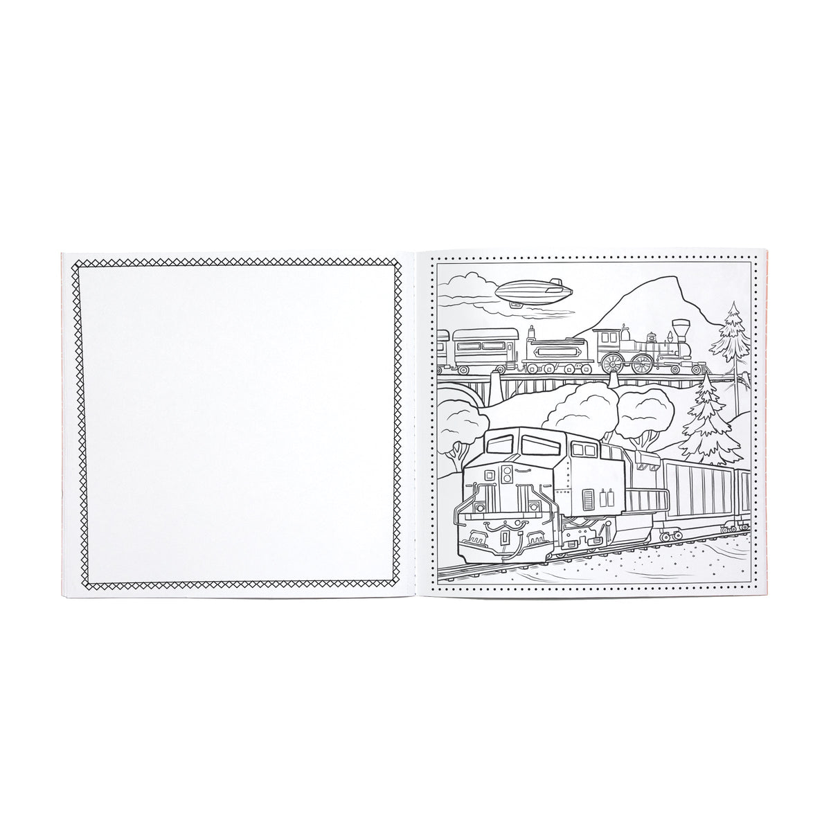 Construction Vehicles Square Coloring Book