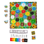 Colorful educational children's board game with numbers and shapes Bouncy Bees Shaped Game