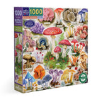 Jigsaw puzzle box featuring colorful mushrooms. Bountiful Mushrooms 1000 Piece Puzzle