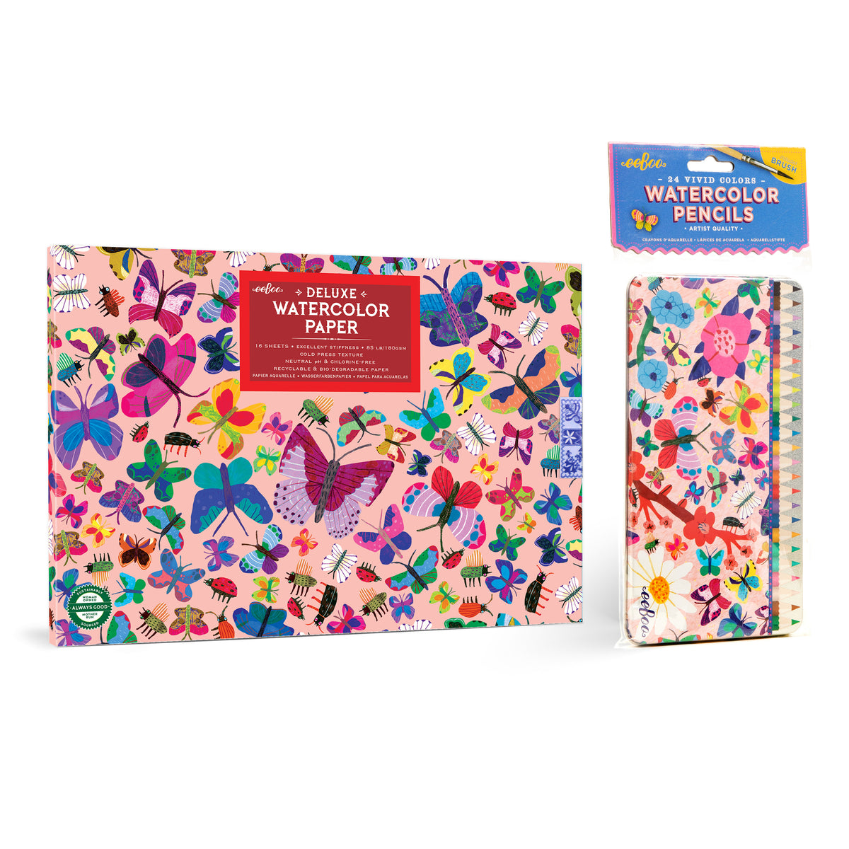 Butterflies Watercolor Pencil and Pad Bundle