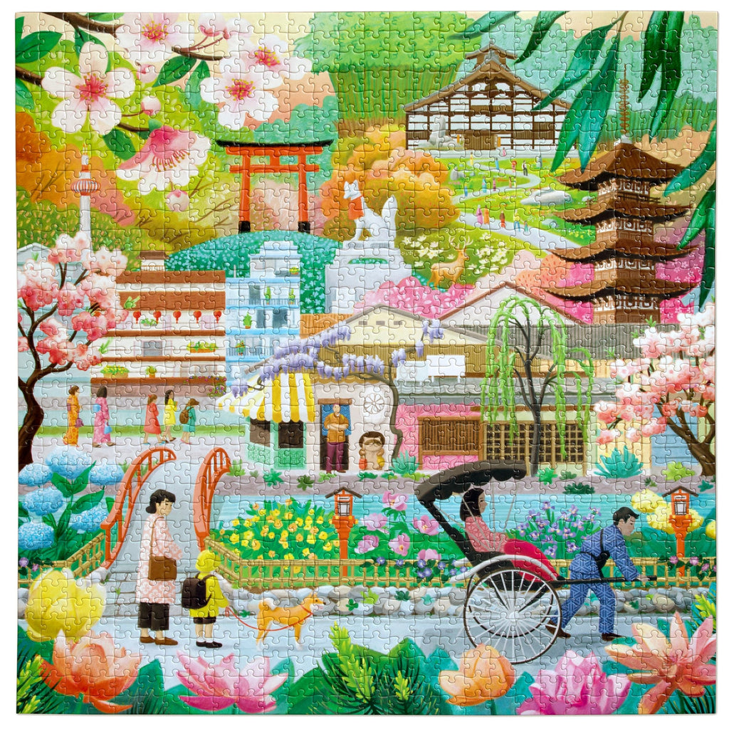 Seasons in Kyoto 1000 Piece Puzzle by eeBoo | Unique Beautiful Gifts