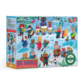 Children's puzzle box with winter-themed illustration of animals and a child playing music. Yumi's Winter Carols 20 Piece Puzzle by eeBoo | Unique Fun Gifts