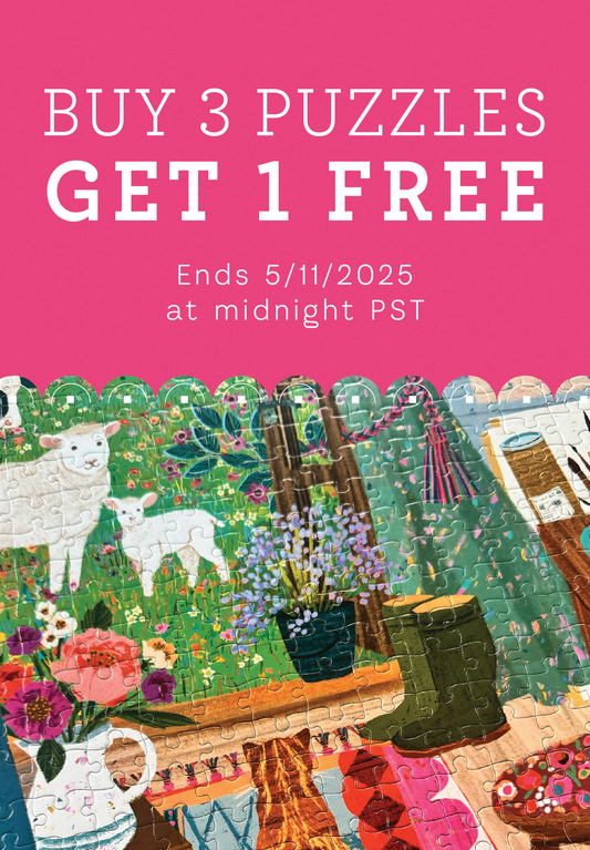 Buy three puzzles, get one free. Ends 5/11 at midnight