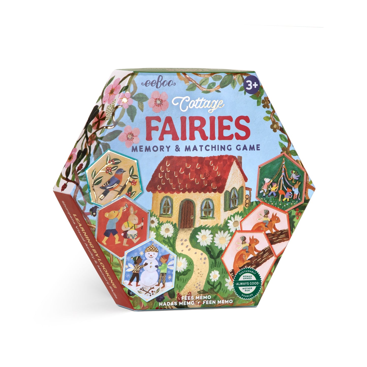 Cottage Fairies Hexagon Matching Game eeBoo