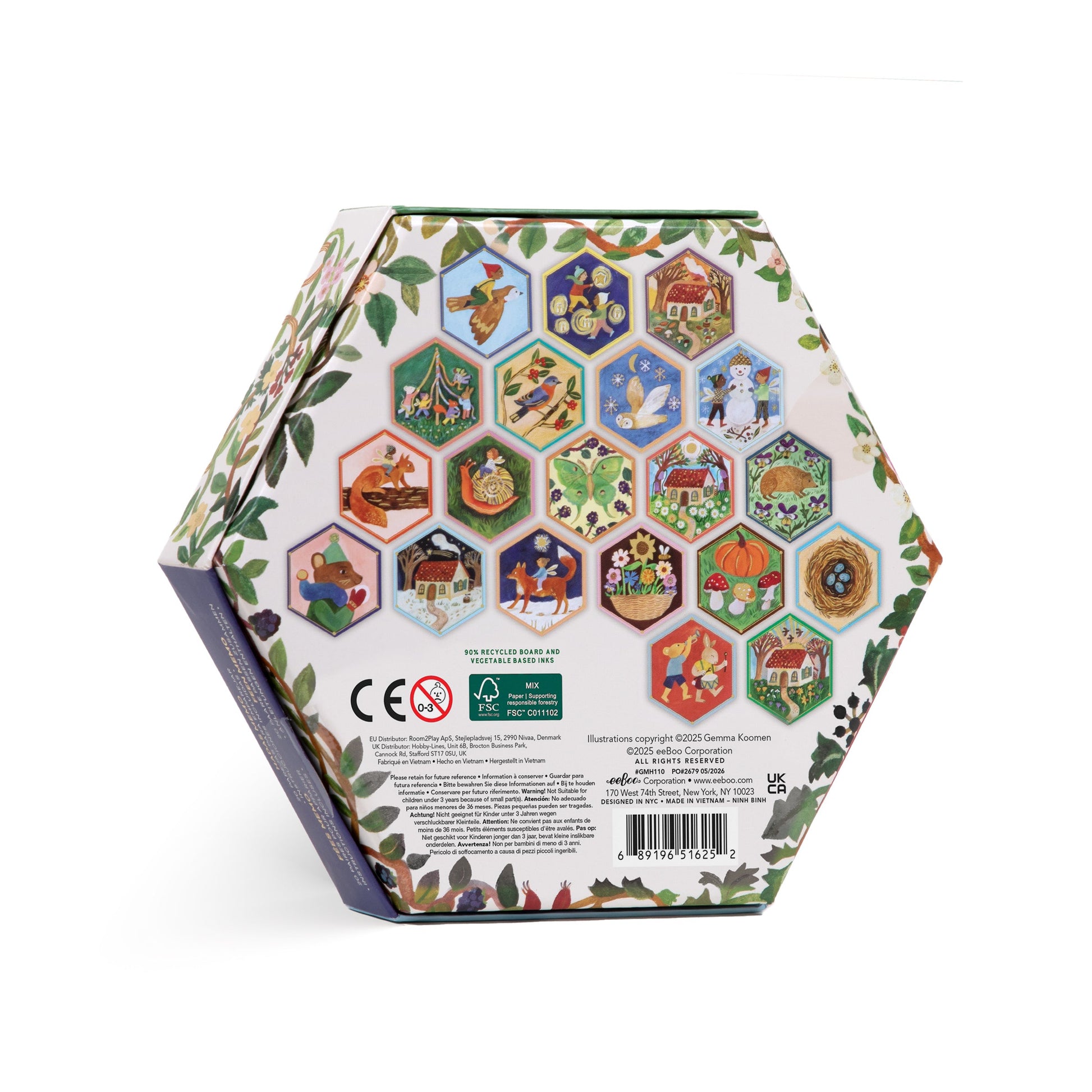 Cottage Fairies Hexagon Matching Game eeBoo