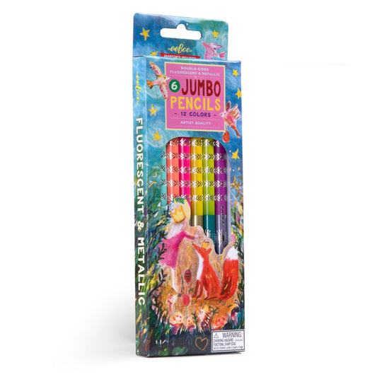 King Fox 6 Jumbo Color Pencils by eeBoo | Unique Fun Gifts