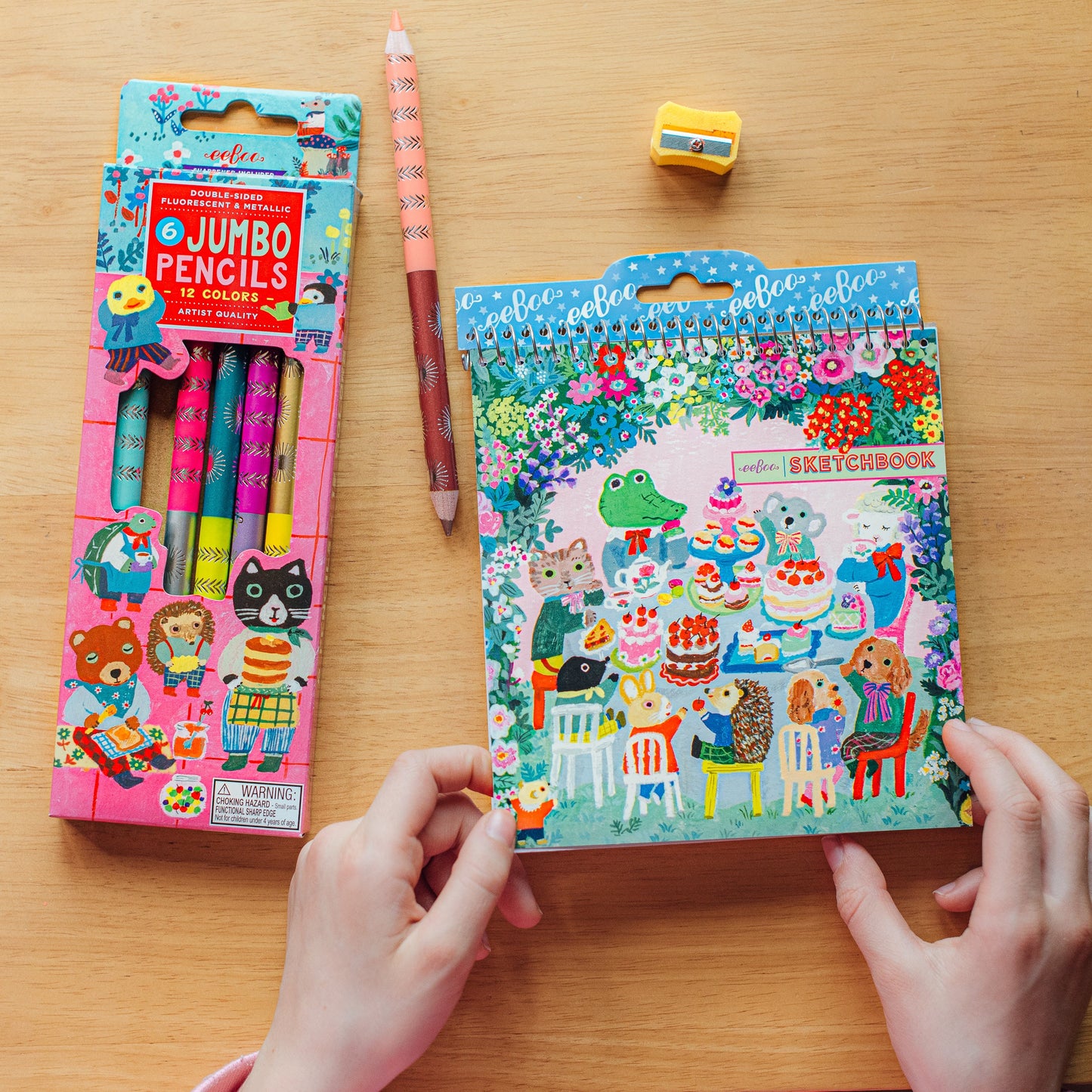 Sweet Celebration 6 Jumbo Color Pencils by eeBoo | Unique Fun Gifts