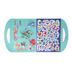 Packaging of sticker book with colorful dragons.
