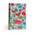 Notebook with colorful butterfly and floral design on a light blue background. Butterflies Luxe Journal by eeBoo | Unique Beautiful Gifts