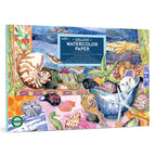 Deluxe Watercolor Paper with ocean-themed design. Seashells Watercolor Pad by eeBoo | Unique Beautiful Gifts