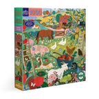 Jigsaw puzzle box with farm scene illustration. English Pastures 1000 Piece Puzzle