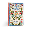 Floral notebook with a colorful design on a cream background. Flora's Luxe Journal by eeBoo | Unique Beautiful Gifts
